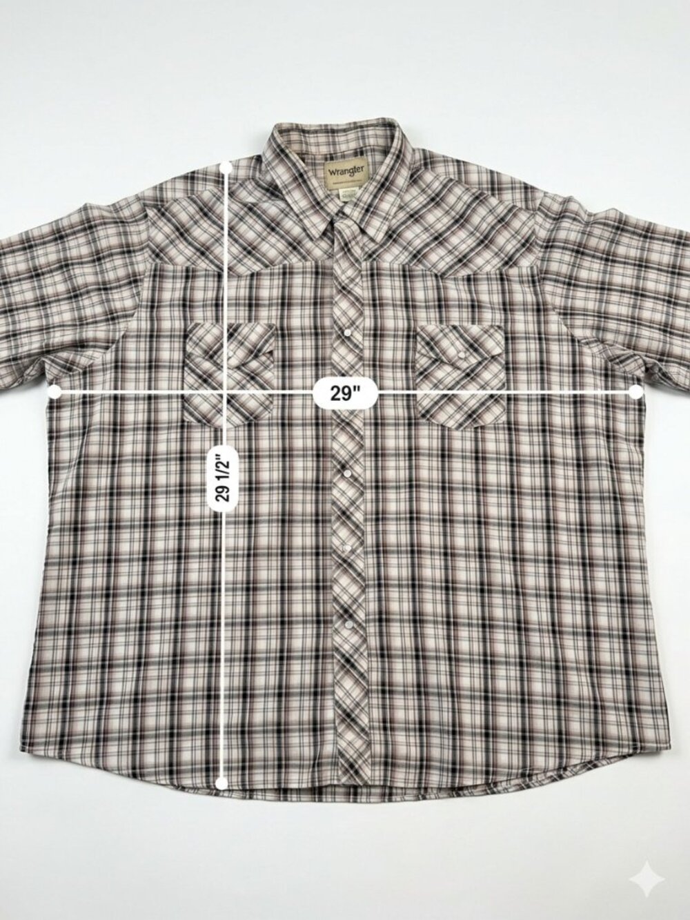 Wrangler Western Fashion Plaid Snap Shirt 3XL - Picture 2 of 5